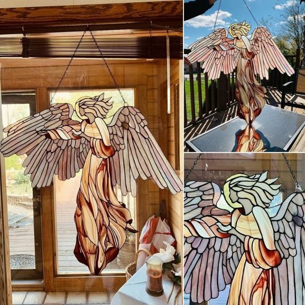 Guardian Angel Glass Window Hangings