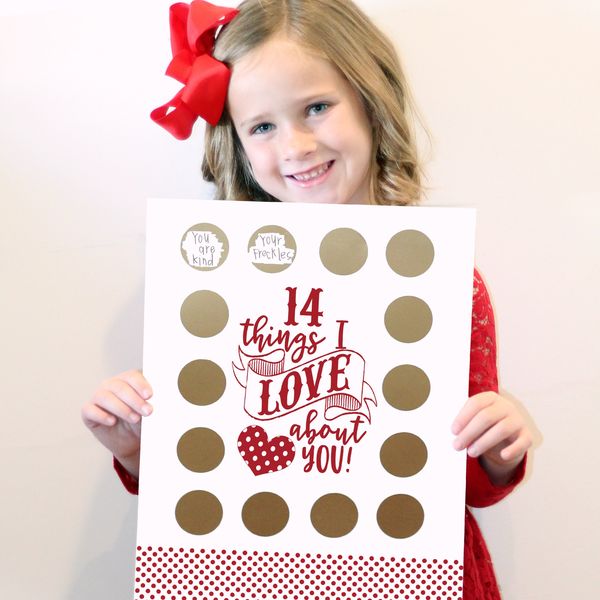 Valentine's Scratch Off Advent "14 things I or WE love about you!