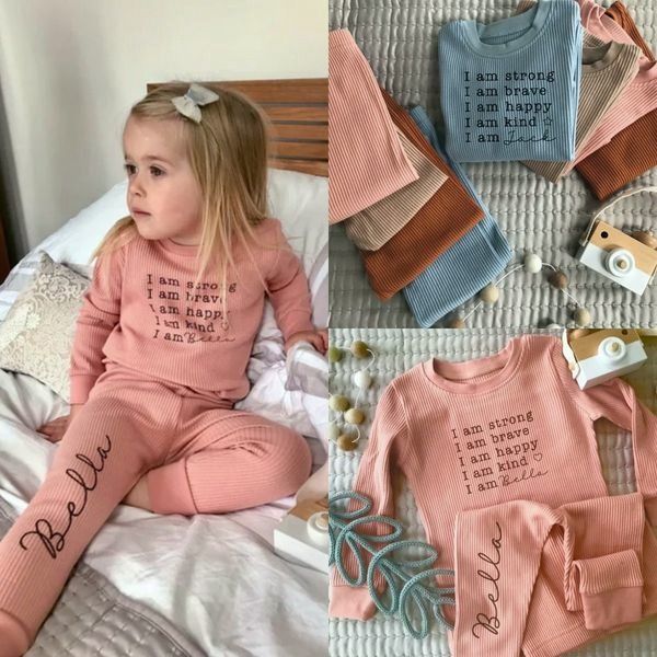 Super Comfortable Soft Personalized Kids Name Pajama Set
