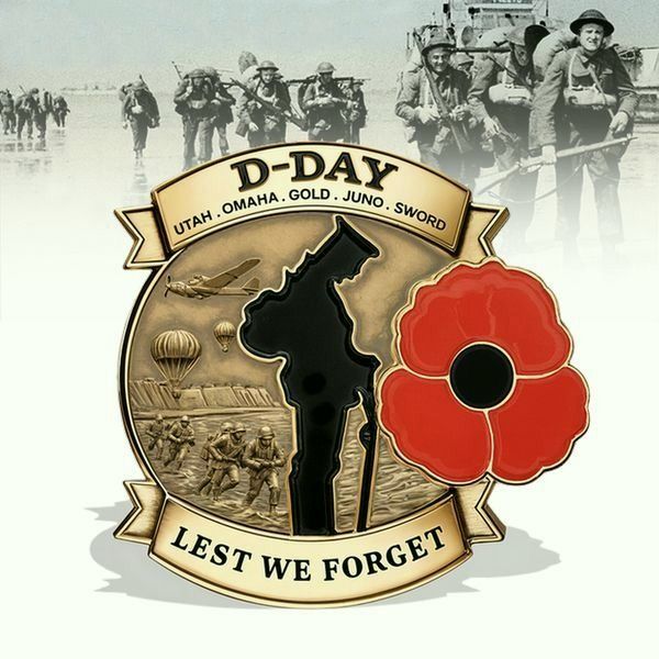 Limited Edition D-DAY 80th Anniversary Commemorative Badge - 1 Brooch