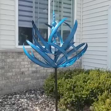 Outdoor Yard Lawn Garden Decor Kinetic Wind Spinner Metal Sculpture with FreeShi